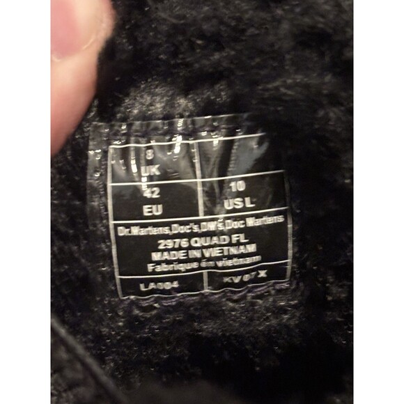 Dr. Martens Faux Fur Platform Chelsea Boot Metallic Black Women’s 10 - Picture 8 of 8